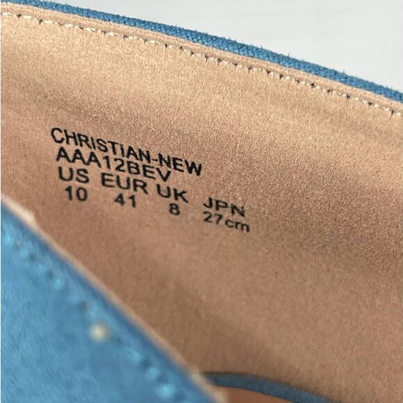 Dream Pairs Blue Tan Gold Sexy Stilettoes Pointy Shoes Size 10 - Picture 5 of 7